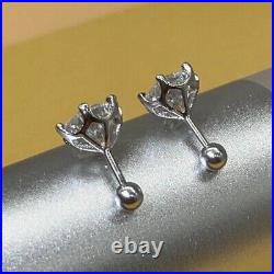 0.3ct Diamond Earrings White Gold & Gift Box Lab-Created VVS1/D/Excellent