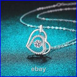 0.5ct Diamond Heart Necklace White Gold Lab-Created