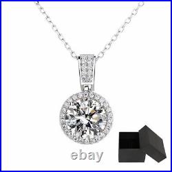 0.5ct Diamond Necklace White Gold & Gift Box Lab-Created VVS1/D/Excellent