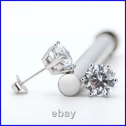 0.5ct Earrings White Gold Diamond Test Pass Lab-Created VVS1/D/Excellent