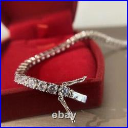 10.95ct Diamond Stud Silver Bracelet & Gift Box Lab-Created LED Gift Box