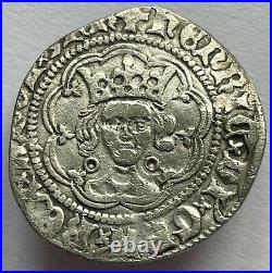 1422-60 Henry VI (6th) Silver Hammered Halfgroat Calais Plain Cross mintmark