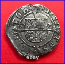 1526-1532 King Henry VIII Archbishop Warham Great Britain Silver Half Groat Coin