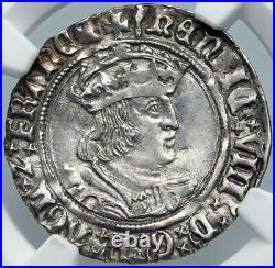 1526 GREAT BRITAIN UK King Henry VIII ANTIQUE OLD Silver 4 Pence Coin NGC i88866