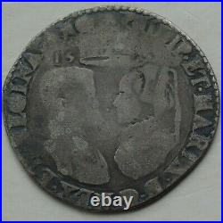 1555 Philip & Mary Silver Shilling English Titles Hammered Tudor Coin 31mm 5.84g
