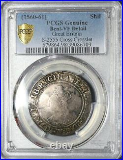 1560 Elizabeth I Shilling Great Britain Silver Coin PCGS VF Det (20061801C)