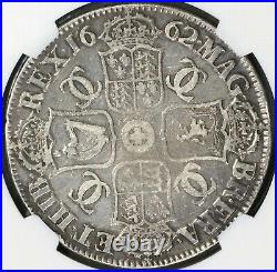 1662 NGC VF 25 Charles II Crown England Great Britain No Rose Coin (19082505C)
