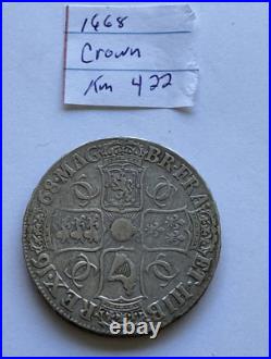 1668 Charles II Crown Coin