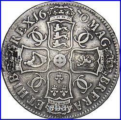 1670 Crown Charles II British Silver Coin