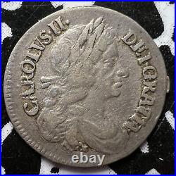 1679 Great Britain Charles II 4 Pence Fourpence Lot#JM4119 Silver