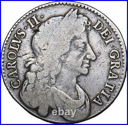 1679 Halfcrown Charles II British Silver Coin Nice