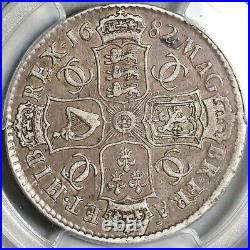 1682 PCGS VF 30 Charles II 1/2 Crown Rare Great Britain Silver Coin (21010602C)