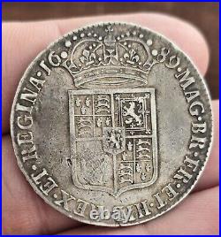 1689 Halfcrown William & Mary Silver Coin