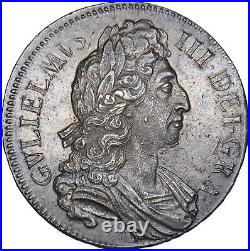 1696 Crown William III British Silver Coin Very Nice