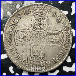 1696 Great Britain William III 1/2 Crown Lot#JM5360 Silver