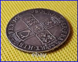 1698 HALFCROWN WILLIAM III British Silver Coin