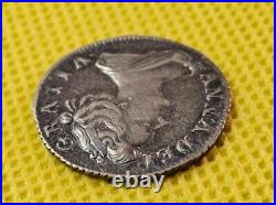 1705 Sixpence Anne British Silver Coin