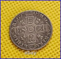 1705 Sixpence Anne British Silver Coin