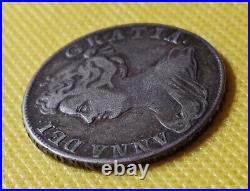 1709 Halfcrown Anne British Silver Coin