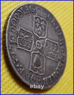 1709 Halfcrown Anne British Silver Coin