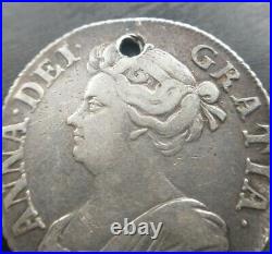 1710 Queen Anne Shilling GREAT BRITAIN UK England Great Details Holed