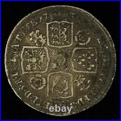 1734 Great Britain Silver Shilling George II Free Shipping USA
