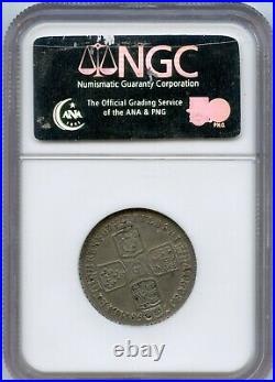 1758 Great Britain Shilling NGC AU 55