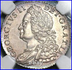 1758 NGC UNC Det George II Shilling Great Britain Uncirculated Coin (20072901C)