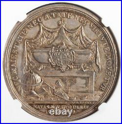1759, Great Britain. Silver Death of Princess Anne Memorial Medal. NGC MS-62