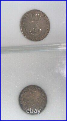 1762 & 1870 Great Britain silver 3 pence from Maundy sets Uncirculated opportune