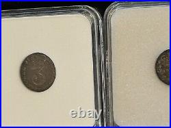 1762 & 1870 Great Britain silver 3 pence from Maundy sets Uncirculated opportune