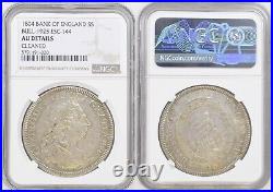 1804, Great Britain, George III. Silver Bank Dollar (5 Schillings) Coin. NGC AU+