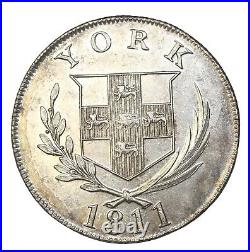1811 Great Britain Yorkshire York Cattle And Barber Silver Shilling Token D. 86