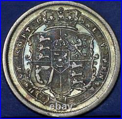 1817 Great Britain King George lll Silver One Shilling