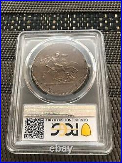 1818 Great Britain UK LVIII George III Crown Sliver Coin PCGS UNC Nice Toned