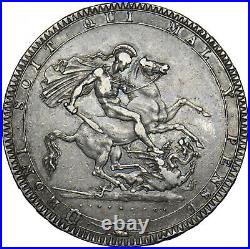 1819 LIX Crown George III British Silver Coin Very Nice