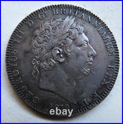 1819 LX. King George III Silver Crown Coin Great Britain