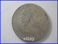 1820 Silver Crown Great Britain King George 3rd RARE English Coin. 925 Ag #20.2