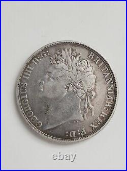 1821 George III Great Britain Silver Crown SECUNDO Royal Mint Ch? Ice VF