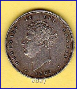 1825 George IV British Silver Shilling Great Britain