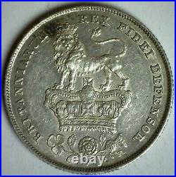 1826 Great Britain Silver Shilling Coin Extra Fine Circulated George IV Ruler