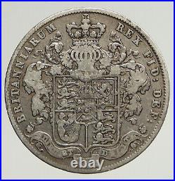 1826 UK Great Britain United Kingdom KING GEORGE IV Silver 1/2 Crown Coin i93694