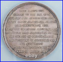 1827, Great Britain. Silver John Scott, 1st Earl of Eldon Medal. NGC MS-62