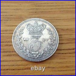 1827 Silver Threepence George IIII 3d Great Britain Uk