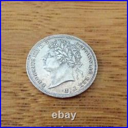 1827 Silver Threepence George IIII 3d Great Britain Uk