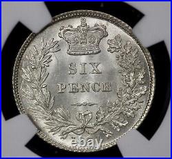 1831 Great Britain Silver 6 Pence NGC MS 64