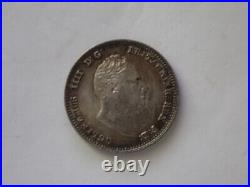 1836 GREAT BRITAIN SILVER FOURPENCE KING WILLIAM IIII PERFECT UNCIRCULATED CONDn