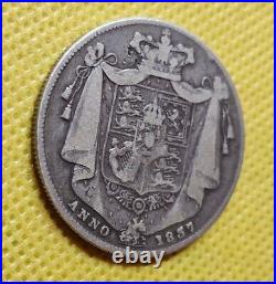 1837 Halfcrown William IV British Silver Coin