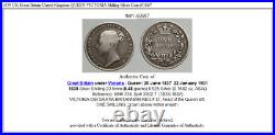 1839 UK Great Britain United Kingdom QUEEN VICTORIA Shilling Silver Coin i93867