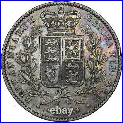 1844 Crown (cinquefoil Stops) Victoria British Silver Coin Nice